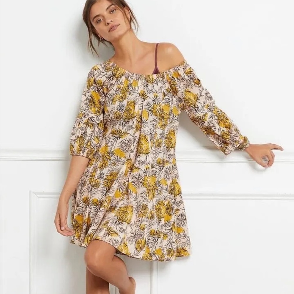 Anthropologie Daily Practice Mollie Tunic Dress Floral Size Medium